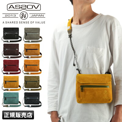 【5H限定豪華プレゼント|11/30 19時〜】特典付き|アッソブ サコッシュ ショルダーバッグ メンズ スエード ミニ 小さめ AS2OV WATER PROOF SUEDE 091753