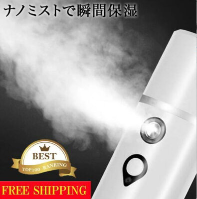 ハンディミスト スチーマー ポーチ付き 保湿 補水 ナノnano 美肌 毛穴ケア 潤い 乾燥 充電式 コンパクト 携帯 持ち運び 美顔器 フェイススチーマー スチーム スキンケア 美容家電 冬 プレゼント 贈り物 送料無料