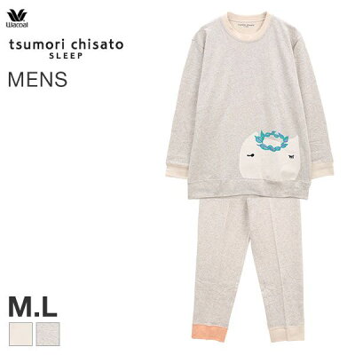 15%OFF (ワコール)Wacoal (ツモリチサト)tsumori chisato SLEEP メンズ ネコ ルームウェア パジャマ 上下セット 長袖 綿100%