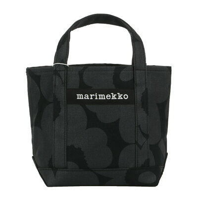 マリメッコ marimekko Wx ピエニウニッコ トートバッグ (ブラック×ブラック) 047586 999 Seidi Pieni Unikko bag 黒 ワンカラー シック 花柄 フラワー オールブラック かばん カバン レディース 北欧 かわいい おしゃれ ギフト プレゼント 【送料無料】