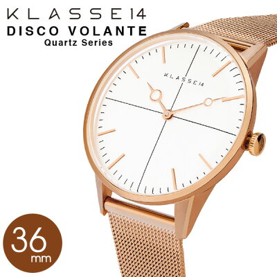 【正規販売店 2年保証】 klasse14 クラスフォーティーン 腕時計 クラス14 レディース メンズ DISCO-VOLANTE ディスコボランテ 36mm ROSEGOLDMESH DI16RG002W ブランド ペアウォッチ プレゼント 安心 信頼