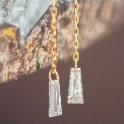 ☆希少石再入荷☆限定2ペア フレームレス テーパーダイヤモンド アメリカンピアス K18 0.22ct〜0.24ct ダイアモンド ピアス | ジュエリー システィーナ リリコ ギフト