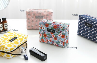【ICONIC】Comely Make Up Pouch メークアップポーチ ★4種類 化粧ポーチ フラットポーチ インナーバッグ かわいい プレゼント お出かけ 女の子 人気 可愛い スリム シンプル コットン生地