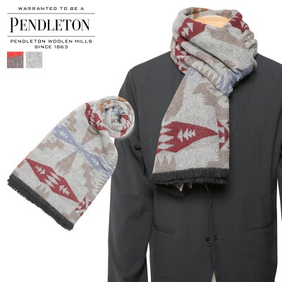 【最大2000円OFFクーポン】 ペンドルトン PENDLETON マフラー メンズ レディース 大判 ウール OVERSIZED WRAP チャコール グレー GS757