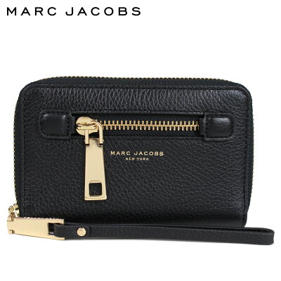【最大1000円OFFクーポン】 マークジェイコブス MARC JACOBS カードケース ケース スマホ 携帯 レディース レザー GOTHAM ZIP PHONE WRISTLET ブラック M0008455