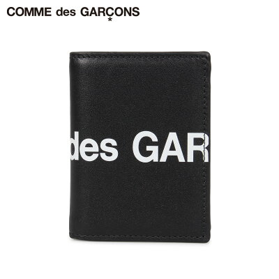 コムデギャルソン COMME des GARCONS 財布 二つ折り メンズ レディース 本革 HUGE LOGO WALLET ブラック 黒 SA0641HL