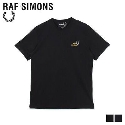 フレッドペリー ラフシモンズ FRED PERRY RAF SIMONS Tシャツ 半袖 メンズ コラボ T-SHIRT ブラック ネイビー 黒 SM8130