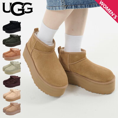 UGG アグ プラットフォーム ムートンブーツ クラシック ウルトラ ミニ レディース 厚底 CLASSIC ULTRA MINI PLATFORM ブラック グレー ブラウン 黒