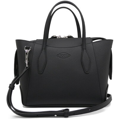 トッズ TOD'S トートバッグ ミニ XBWAOSA0100RIAB999 レザー製 ショルダーバッグ 2WAY ショッピング バッグ ブラック レディース 【ギフト ラッピング無料】【楽ギフ_包装】【新品 新作 未使用 正規品】