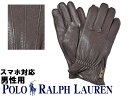 ラルフローレン　手袋（メンズ） ポロ ラルフローレン ディアスキン サイドジップ グローブ メンズ POLO RALPH LAUREN PG0048 男性用 手袋 ブラウン (01-21238981)