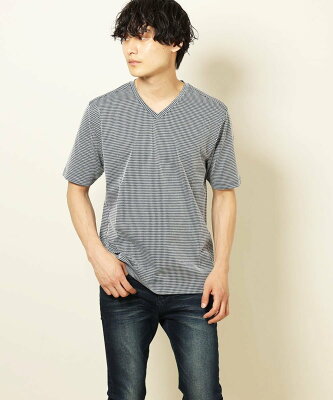 【SALE/50%OFF】MK MICHEL KLEIN homme チドリ柄Tシャツ ミッシェルクランオム トップス その他のトップス ブルー ネイビー ブラック