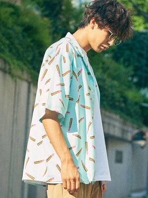 BEAUTY & YOUTH UNITED ARROWS 【WEB限定】 <AOR/Adult Oriented Records>*<info. BEAUTY&YOUTH> SLIPMAT SHIRT ビューティ&ユース ユナイテッドアローズ シャツ/ブラウス 半袖シャツ レッド【送料無料】