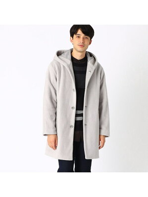 【SALE/60%OFF】COMME CA ISM フリース フーディーコート コムサイズム ジャケット・アウター チェスターコート グレー ブラック ブラウン【送料無料】