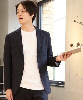 【SALE/50%OFF】CROWDED CLOSET イージーグレンチェックジャケット メンズ ビギ ビジネス/フォーマル セットアップスーツ ネイビー グレー【送料無料】