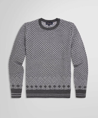 【SALE/30%OFF】BROOKS BROTHERS (M)フェアアイル クルーネックセーター ブルックス ブラザーズ トップス ニット グレー【送料無料】