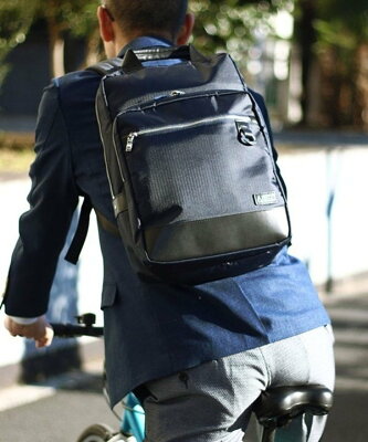 MEN'S BIGI 再生産決定!!【Apiana(アピアナ)】別注 2WAYビジネスリュック(撥水加工) メンズ ビギ バッグ リュック/バックパック ネイビー ブルー グレー【送料無料】