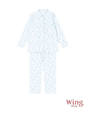 【SALE/40%OFF】Wing Sleep ウイング パジャマ 小花柄 ロング袖・ロングパンツ ウイング インナー/ナイトウェア ルームウェア/トップス ブルー ピンク