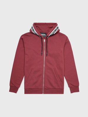 【SALE/40%OFF】DIESEL メンズ ジップアップ スウェット パーカー ディーゼル カットソー パーカー レッド ブラック ネイビー【送料無料】