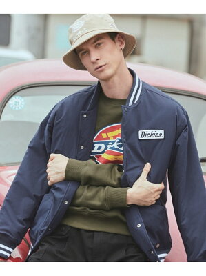【SALE/60%OFF】Dickies Dickies/(M)【メンズ】中綿入りベースボールジャケット ディッキーズ ジャケット・アウター その他のジャケット・アウター ネイビー イエロー【送料無料】