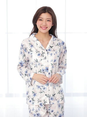 【SALE/30%OFF】Cocoonist フラワー柄長袖パジャマトップス コクーニスト インナー/ナイトウェア ルームウェア/トップス ピンク ホワイト