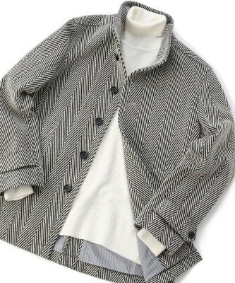 【SALE/50%OFF】MEN'S BIGI へリンボン柄メルトンスタンドカラーブルゾン メンズ ビギ コート/ジャケット ブルゾン グレー ネイビー レッド【送料無料】