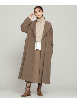 【SALE/20%OFF】NANO universe ウールビーバーノーカラーベルテッドコート ナノユニバース ジャケット・アウター その他のジャケット・アウター ブラウン ピンク【送料無料】