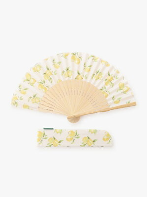 【SALE/10%OFF】Afternoon Tea レモンモチーフ扇子 アフタヌーンティー・リビング ファッショングッズ ファッショングッズその他 ホワイト
