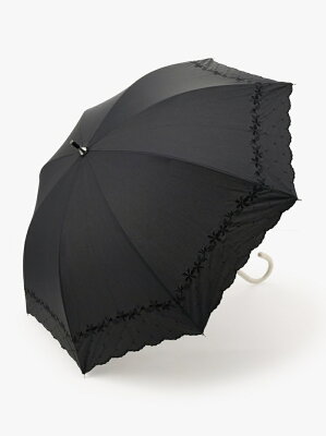 【SALE/30%OFF】Afternoon Tea ヘムフラワー刺繍晴雨兼用長傘 日傘 アフタヌーンティー・リビング ファッショングッズ ファッショングッズその他 ブラック パープル ネイビー