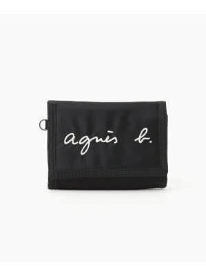 agnes b. KIDS UNISEX GL11 E PORTEFEUILLE ロゴ刺繍 パスケース/財布 アニエスベー 財布/小物 パスケース/カードケース ブラック【送料無料】