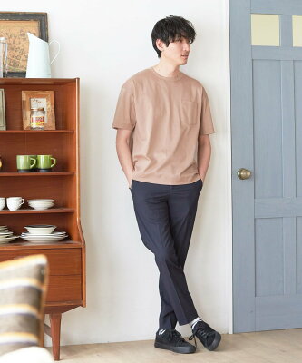 GLOBAL WORK (M)コウキンクリーンTee/SS グローバルワーク カットソー Tシャツ ブラウン イエロー グレー カーキ ブルー ネイビー ブラック ベージュ ホワイト