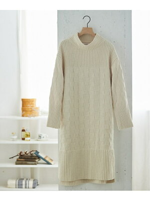 【SALE/55%OFF】une nana cool モコモコルーム ichimatsu knit ワンピースパジャマ ウンナナクール インナー/ナイトウェア ルームウェア/その他 ホワイト パープル