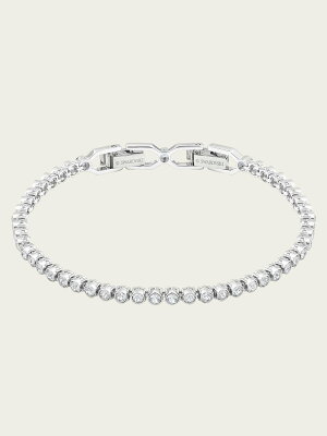 SWAROVSKI 【公式】【スワロフスキー】Emily ブレスレット, ラウンドカット, ホワイト, ロジウム・プレーティング スワロフスキー アクセサリー・腕時計 ブレスレット・バングル ホワイト【送料無料】