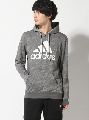 【SALE/50%OFF】adidas Sports Performance (M)M ESSENTIALS AOP スウェットフーディ アディダス カットソー パーカー グレー ブラック