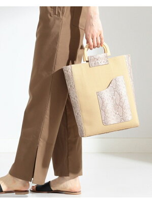 【SALE/50%OFF】Ray BEAMS Casselini * Ray BEAMS / 別注 キャンバス 型押 バッグ ビームス アウトレット バッグ トートバッグ ベージュ ブラック