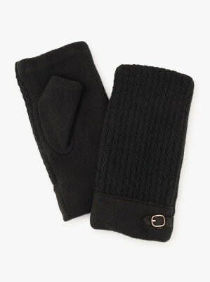 【SALE/50%OFF】Afternoon Tea リブニットバックル指なしグローブ アフタヌーンティー・リビング ファッショングッズ 手袋 ブラック ブラウン ベージュ