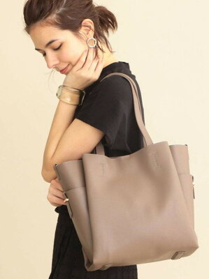 BEAUTY & YOUTH UNITED ARROWS BY∴ 3パーテーションフェイクレザートート -2WAY- ビューティ&ユース ユナイテッドアローズ バッグ【送料無料】