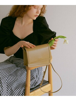 TOPKAPI EFOLE TOPKAPI EFOLE/(W)フェイクレザー パイピング フラップ ショルダーバッグ トプカピ バッグ ショルダーバッグ カーキ ブラウン ブラック【送料無料】
