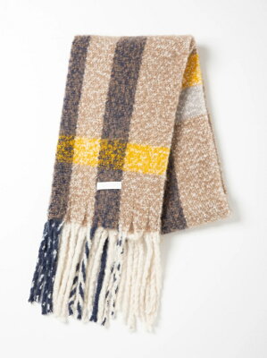 【SALE/30%OFF】CECIL McBEE ツイストフリンジボリュームチェック柄ストール セシルマクビー ファッショングッズ【RBA_S】【RBA_E】
