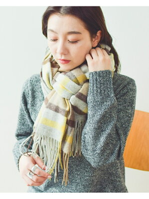 【SALE/40%OFF】BEAMS LIGHTS 【1/12再値下げ】BEAMS LIGHTS / ウール チェック ストール ビームスライツ ファッショングッズ ストール ホワイト ネイビー パープル【送料無料】