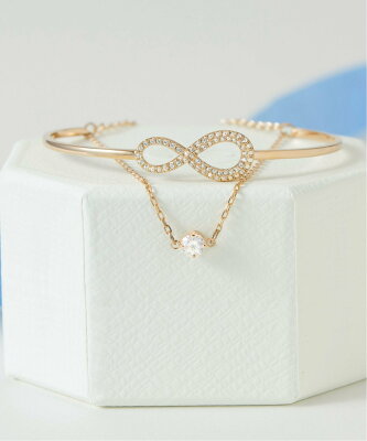 SWAROVSKI 【公式】【スワロフスキー】Swarovski Infinity バングル, インフィニティ, ホワイト, ローズゴールドトーン・プレーティング スワロフスキー アクセサリー・腕時計 ブレスレット・バングル ホワイト【送料無料】