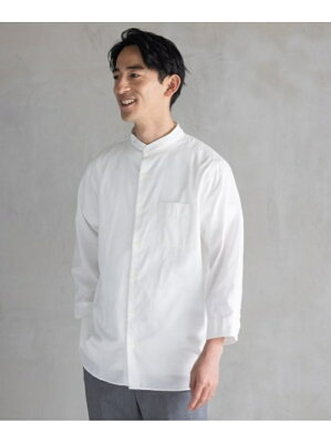 【SALE/51%OFF】GLOBAL WORK (M)パナマバンドカラー7S グローバルワーク シャツ/ブラウス 長袖シャツ ホワイト ブラック ネイビー グリーン ベージュ