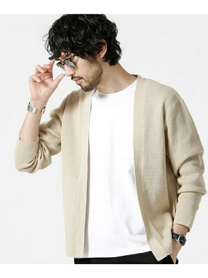 【SALE/20%OFF】nano・universe 強撚ワッフルラップカーディガン ナノユニバース ニット【RBA_S】【RBA_E】【送料無料】