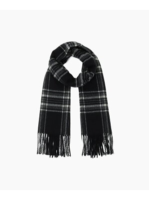 agnes b. FEMME AD84 ECHARPE ウールチェックマフラー アニエスベー ファッショングッズ マフラー/スヌード ブラック【送料無料】