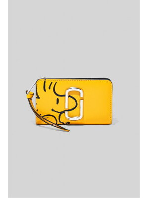 MARC JACOBS PEANUTS X MARC JACOBS THE SNAPSHOT COMPACT WALLET マーク ジェイコブス 財布/小物 財布 イエロー ホワイト【送料無料】