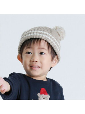 【SALE/30%OFF】COMME CA ISM くま耳 ニットキャップ(44-50サイズ) コムサイズム マタニティー/ベビー ベビー用品 ベージュ ホワイト