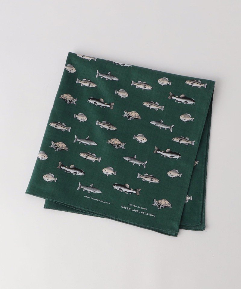 ユナイテッドアローズ ハンカチ メンズ UNITED ARROWS green label relaxing GLR*B/N フィッシュ ハンカチ ユナイテッドアローズ グリーンレーベルリラクシング ファッション雑貨 ハンカチ・ハンドタオル グリーン オレンジ ネイビー