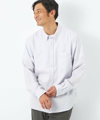 【SALE/20%OFF】UNITED ARROWS green label relaxing コード ボタンダウン シャツ -防シワ- ユナイテッドアローズ グリーンレーベルリラクシング シャツ/ブラウス 長袖シャツ グレー レッド カーキ ネイビー【送料無料】