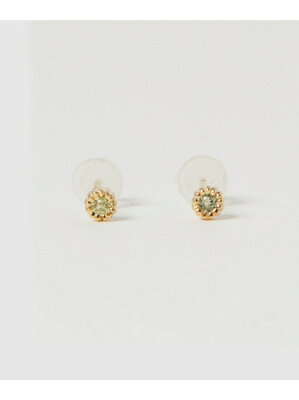 Ane Mone (W)小さな誕生石スタッドピアス アネモネ アクセサリー ピアス イエロー グリーン ブルー パープル ピンク ホワイト グレー レッド