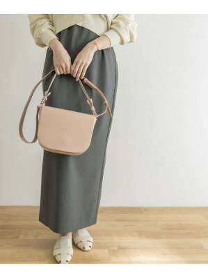 【SALE/50%OFF】URBAN RESEARCH ハーフムーンレザーショルダーバッグ アーバンリサーチ バッグ ショルダーバッグ ピンク ホワイト ブラック【送料無料】