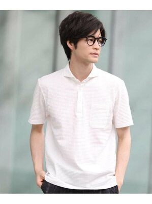 【SALE/19%OFF】THE SHOP TK 【クールビズ】シアサッカーポロシャツ ザ ショップ ティーケー カットソー ポロシャツ ホワイト ブラック ブラウン ネイビー